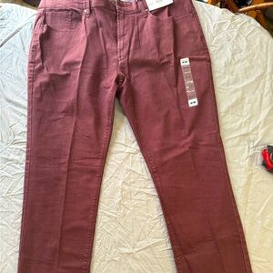 Joseph Abboud Men's Straight Jeans - Burgundy